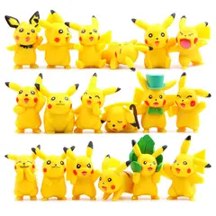 TIOZONEY - Más vendido 18 unids bolsillo animales 4cm Pikachu pastel decoración e