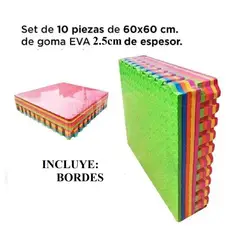 OEM - Piso de Goma Eva de 10 Piezas para Bebes 60x60