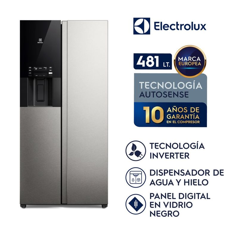 Refrigeradora Side by Side 481L AutoSense con Dispensador Silver ERS48F2P4DS