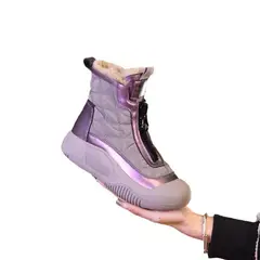 TIOZONEY - Botas de nieve largas de chiporro para mujer