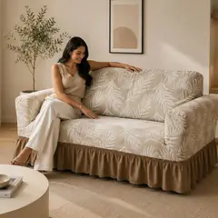 SALA FABULOSA - Funda de mueble 3-2-1 catiónico palma - Arena