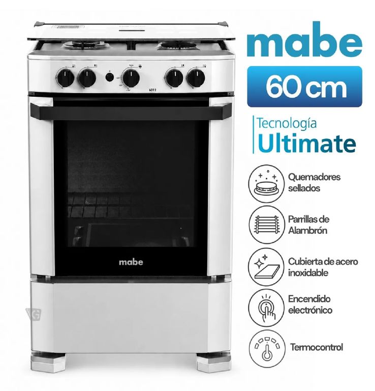 Cocina a Gas CMP6012AG1 de 60 cm - Silver