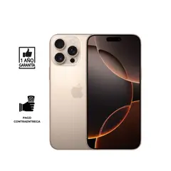 APPLE - IPhone 16 Pro 128 GB I Reacondicionado grado B I color: Titanio Desierto