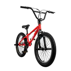 JEFF BIKE - BICICLETA BMX ARO 20 LLANTAS KENDA Y GIRA 360° CON KIT PETS MODELO NITRO COLOR ROJO
