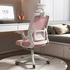 GENERICO - Silla Ergonómica Oficina Giratoria Escritorio Soporte Lumbar Rosado