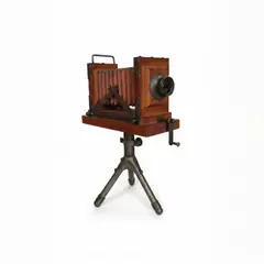 GENERICO - Cámara Decorativa de Madera Estilo Vintage 44 cm Alto