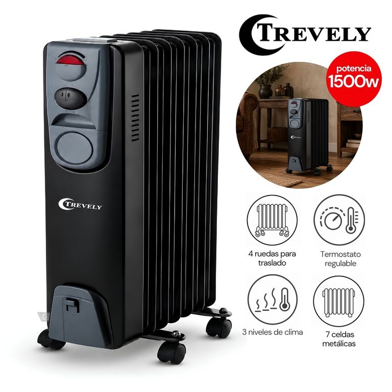 Radiador de Aceite Eléctrico 7 Celdas – TCH-700