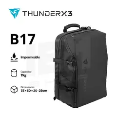 THUNDER X3 - Mochila ThunderX3 B17 gamer BAG-BLACK-V1