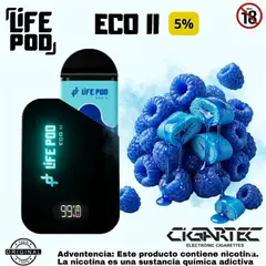 LIFE - VAPER POD ECO II 10K BLUE RAZZ BUBBLEGUM