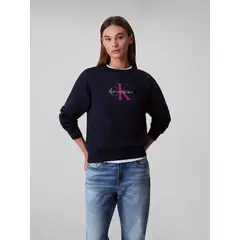 CALVIN KLEIN - Sudadera relaxed con logo estampado CK