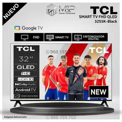 TCL - Televisor Smart TV 32´´ QLED FHD 32S5K Google TV - Modelo Nuevo