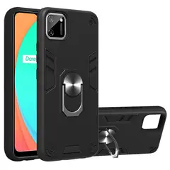 GENERICO - Funda Case para Oppo A60 Anillo Metálico Negro