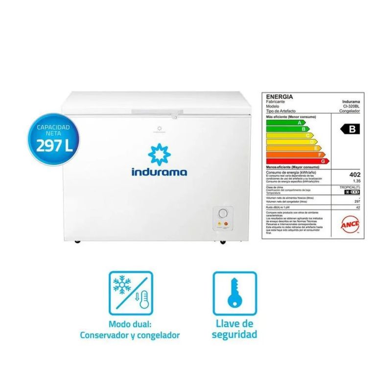 Congeladora 297L CI-320BL Blanco