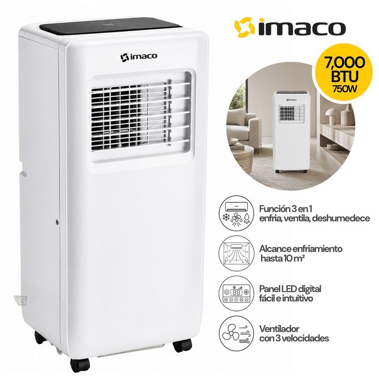 Aire acondicionado portátil 7000 BTU AC7007