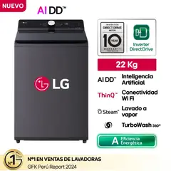 LG - Lavadora de 22kg con AI DD