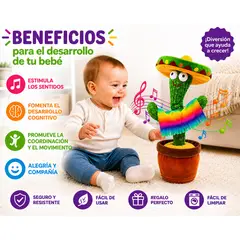 GENERICO - Cactus Bailarín Musical con Luces y Recargable
