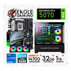 INTEL - Computadora PC Gamer Core i7 14700 RAM 32GB SSD 1TB GRAFICA RTX 5070 12GB(14va Generación).