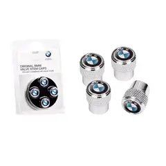 BMW - Tapas para válvula Cromadas Original Style Set x4 para Llantas de Auto