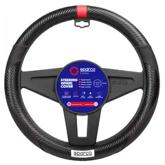OEM - Funda De Volante Deportivo Universal PVC Rojo