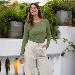 PAPIROS DENIM - Polo Manga Larga Dama 100% Algodón