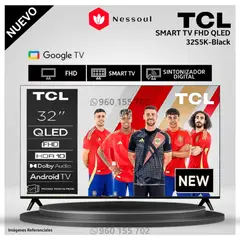 TCL - Televisor FHD QLED 32´´ Smart TV 32S5K Google TV - Modelo Nuevo