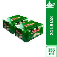PILSEN - Cerveza 355ml Lata - 2 Pack x 12 Unidades