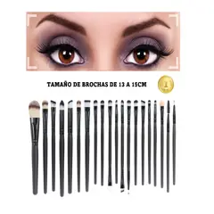 GENERICO - Set de Brochas de Maquillaje Profesional - 20 Piezas