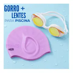 ROHS - Kit de Natación Completo Gorro + Lentes de Natación - Ajuste Seguro y Cómodo