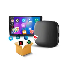 NANOSTOP - Adaptador Apple CarPlay y Android Auto Inalámbrico Youtube + Aps