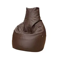 PUFF LIMA - Puff Pera Grande Ultracuero Marron Pufflima