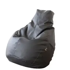PUFF LIMA - Puff Pera Mediana Ultracuero Gris Pufflima