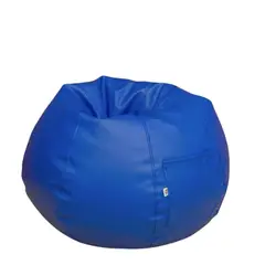 PUFF LIMA - Puff Burbuja Mediana ultracuero Azul Pufflima