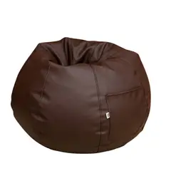 PUFF LIMA - Puff Burbuja Mediana ultracuero Marron Pufflima