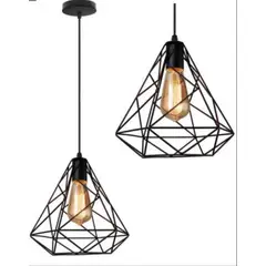 CEMLIGHTING - Lampara diamante negro incluye foco