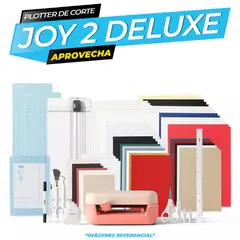 Cricut - Plotter Joy 2 Coral Deluxe Bundle + Kit Completo de Herramientas y Materiales