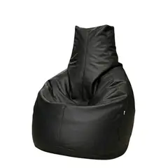 PUFF LIMA - Puff Pera Ultracuero Negro Grande Pufflima