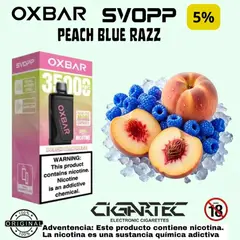 GENERICO - VAPER SEMIRECARGABLE OXBAR SVOPP KIT 35K - PEACH BLUE RAZZ