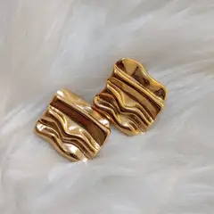 GENERICO - Aretes para mujer Cleo dorado de acero