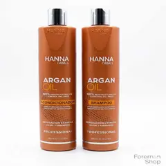 PLACENTA LIFE RADIANT - Kit Hanna Caball Argan Oil Shampoo y Acondicionador
