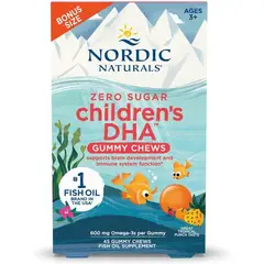 GENERICO - Nordic Naturals Zero Sugar - Gomitas masticables de DHA para niños Tropical Punch, 45 gomitas