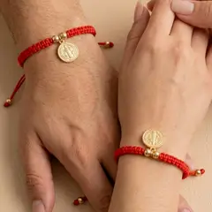 GENERICO - Set x 2 Pulseras San Benito hilo rojo - Gala Jewelry Peru