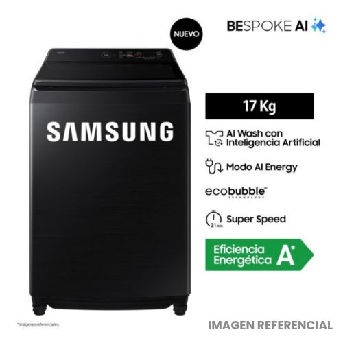 Lavadora AI Wash Ecobubble™ 17kg Negra WA80F17S8BPE