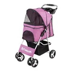 GENERICO - Pet Driver Coche 4 Ruedas Para Perros y Gatos Morado