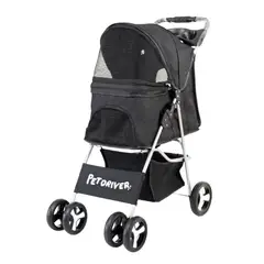 GENERICO - Pet Driver Coche 4 Ruedas Para Perros y Gatos Negro