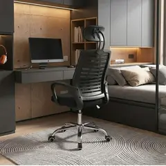 CAPRE - Silla Ergonómica Ejecutiva de Oficina con Reposacabezas y Malla