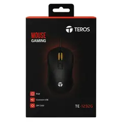 Teros - Mouse Gamer Te-1232g DPI7200 RGB 7 Botones Óptico color Negro