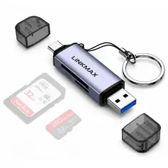 GENERICO - Lector Tarjetas Sd Microsd Usb 3.0 + Usb C + Otg Tf Android
