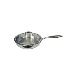 Valeska - Sartén acero inoxidable 28 cm con tapa de vidrio marca