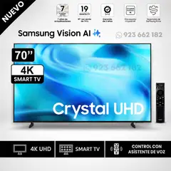 SAMSUNG - Televisor Smart TV 70" Crystal UHD 4K UN70U8000HGXPE - Nuevo 2026