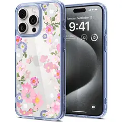 SPIGEN - Case iPhone 15 Pro Max Ultra Hybrid Premium Antiamarillleo Diseño Flores